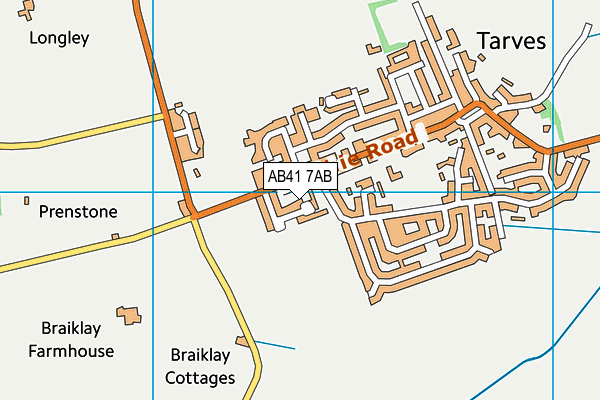 AB41 7AB map - OS VectorMap District (Ordnance Survey)