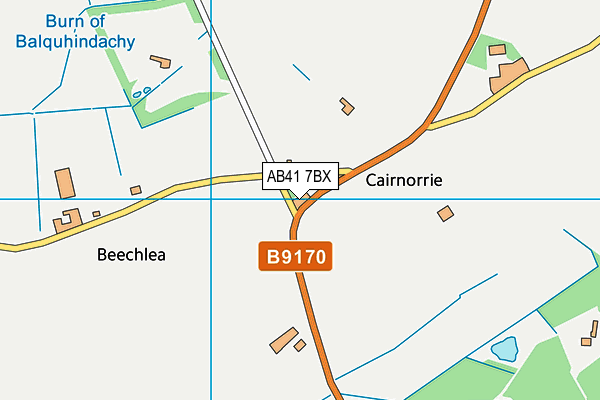 AB41 7BX map - OS VectorMap District (Ordnance Survey)