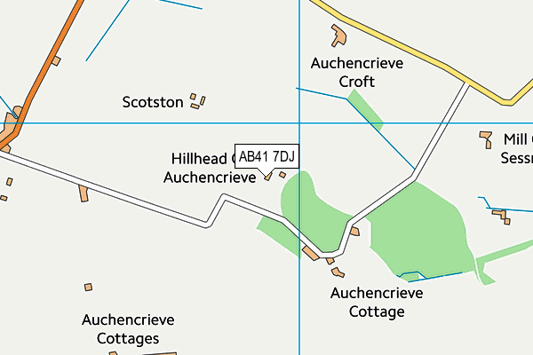 AB41 7DJ map - OS VectorMap District (Ordnance Survey)