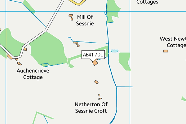 AB41 7DL map - OS VectorMap District (Ordnance Survey)