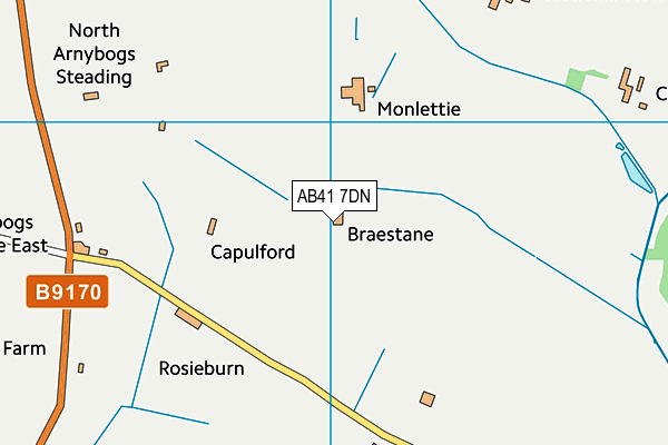 AB41 7DN map - OS VectorMap District (Ordnance Survey)