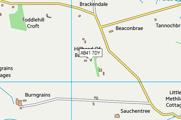 AB41 7DY map - OS VectorMap District (Ordnance Survey)