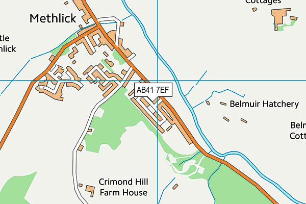 AB41 7EF map - OS VectorMap District (Ordnance Survey)