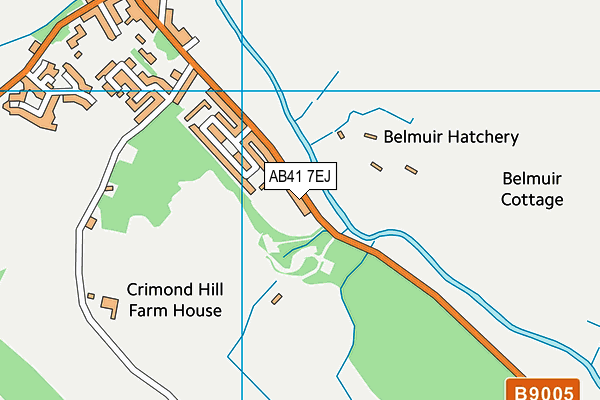 AB41 7EJ map - OS VectorMap District (Ordnance Survey)