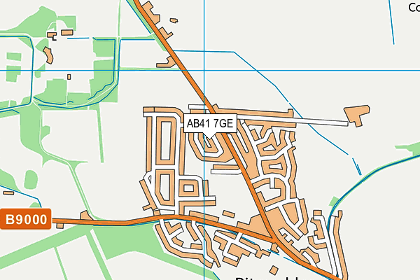 AB41 7GE map - OS VectorMap District (Ordnance Survey)