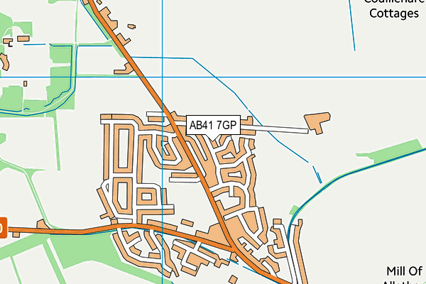 AB41 7GP map - OS VectorMap District (Ordnance Survey)