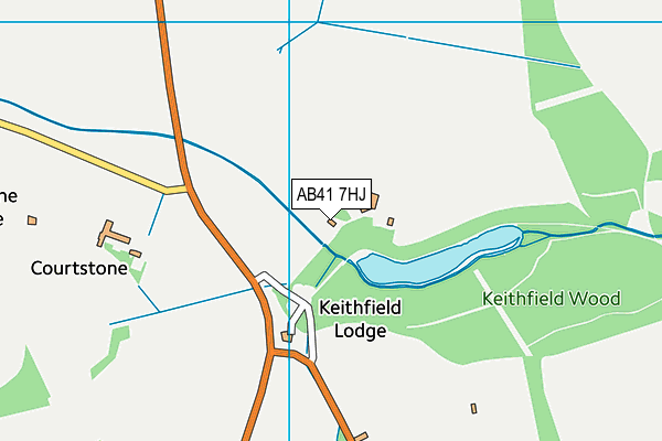 AB41 7HJ map - OS VectorMap District (Ordnance Survey)