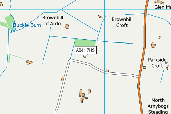 AB41 7HS map - OS VectorMap District (Ordnance Survey)