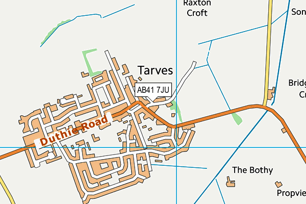 AB41 7JU map - OS VectorMap District (Ordnance Survey)