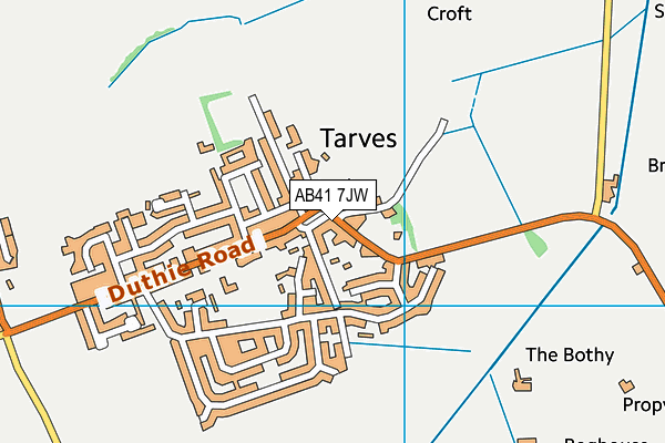 AB41 7JW map - OS VectorMap District (Ordnance Survey)