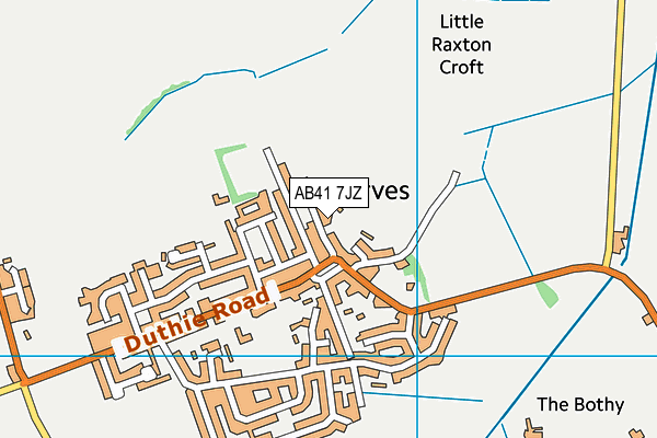 AB41 7JZ map - OS VectorMap District (Ordnance Survey)