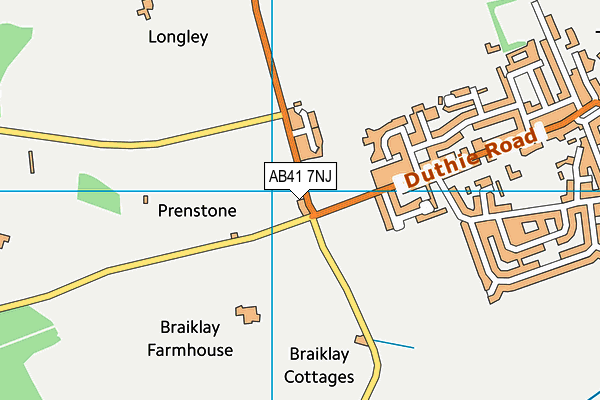 AB41 7NJ map - OS VectorMap District (Ordnance Survey)
