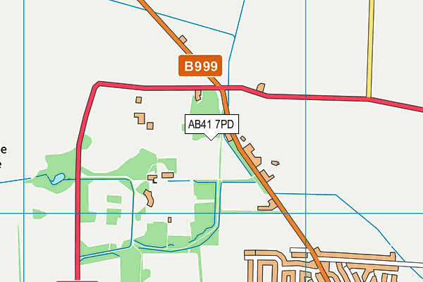 AB41 7PD map - OS VectorMap District (Ordnance Survey)