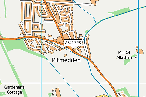 AB41 7PS map - OS VectorMap District (Ordnance Survey)