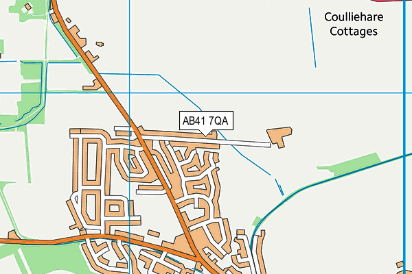 AB41 7QA map - OS VectorMap District (Ordnance Survey)