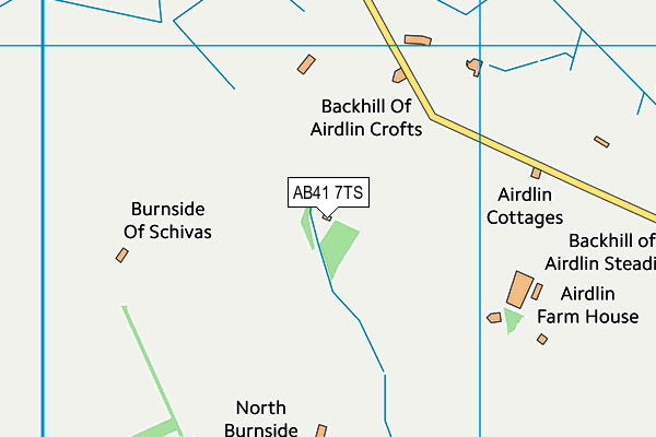 AB41 7TS map - OS VectorMap District (Ordnance Survey)