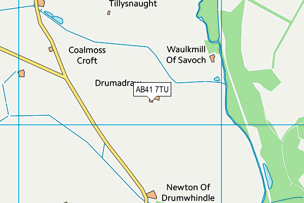 AB41 7TU map - OS VectorMap District (Ordnance Survey)