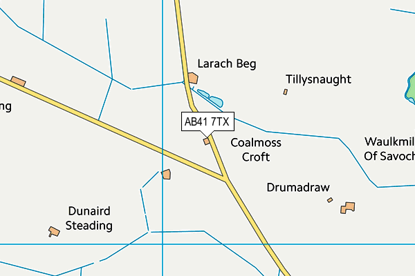 AB41 7TX map - OS VectorMap District (Ordnance Survey)