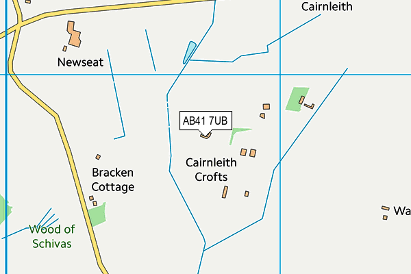 AB41 7UB map - OS VectorMap District (Ordnance Survey)