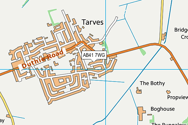 AB41 7WG map - OS VectorMap District (Ordnance Survey)
