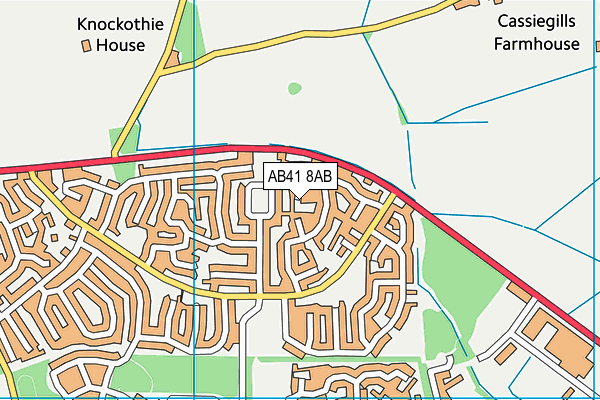 AB41 8AB map - OS VectorMap District (Ordnance Survey)