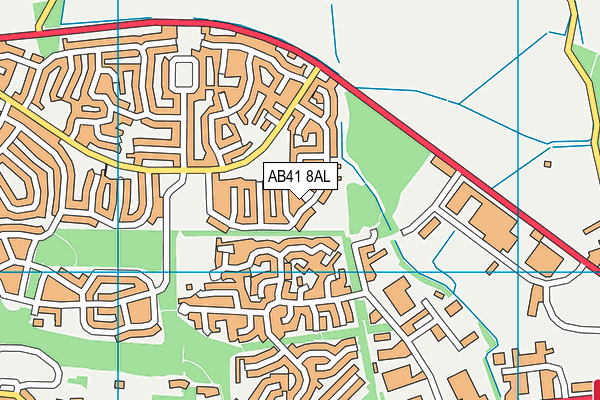 AB41 8AL map - OS VectorMap District (Ordnance Survey)