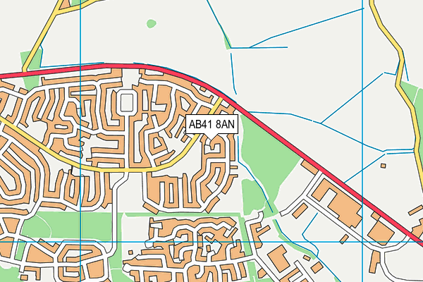 AB41 8AN map - OS VectorMap District (Ordnance Survey)