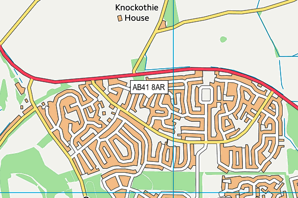 AB41 8AR map - OS VectorMap District (Ordnance Survey)