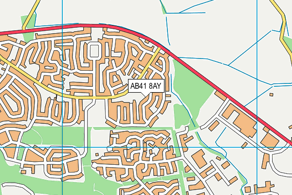 AB41 8AY map - OS VectorMap District (Ordnance Survey)