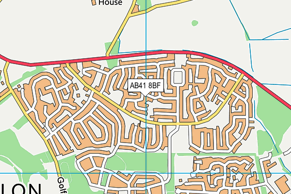 AB41 8BF map - OS VectorMap District (Ordnance Survey)