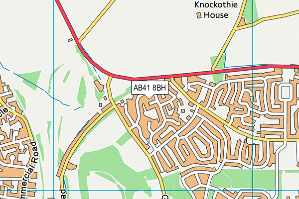 AB41 8BH map - OS VectorMap District (Ordnance Survey)