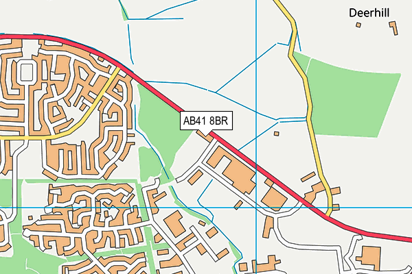 AB41 8BR map - OS VectorMap District (Ordnance Survey)