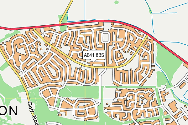 AB41 8BS map - OS VectorMap District (Ordnance Survey)
