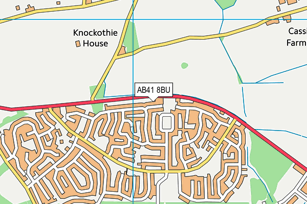 AB41 8BU map - OS VectorMap District (Ordnance Survey)