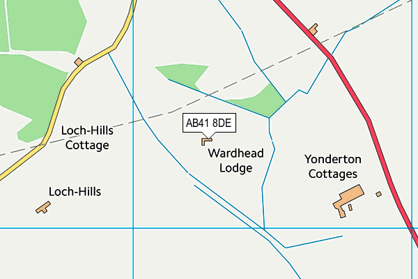 AB41 8DE map - OS VectorMap District (Ordnance Survey)