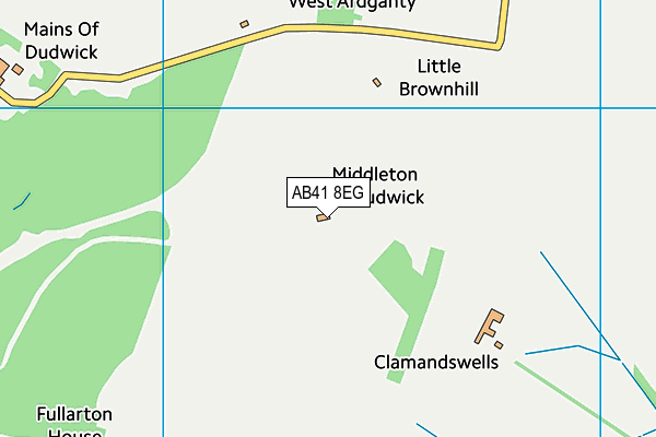 AB41 8EG map - OS VectorMap District (Ordnance Survey)