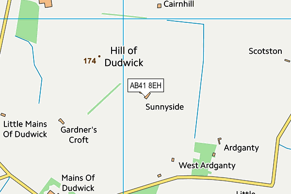 AB41 8EH map - OS VectorMap District (Ordnance Survey)