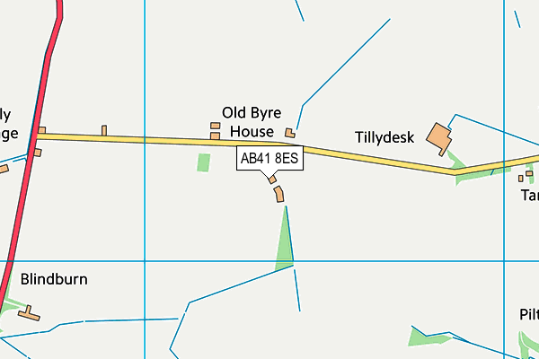 AB41 8ES map - OS VectorMap District (Ordnance Survey)