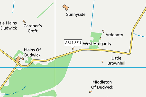 AB41 8EU map - OS VectorMap District (Ordnance Survey)