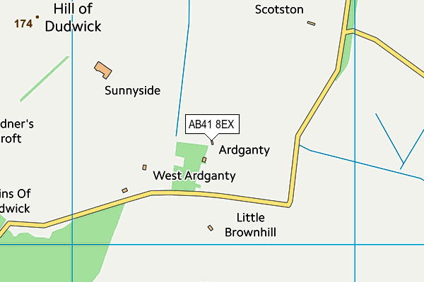 AB41 8EX map - OS VectorMap District (Ordnance Survey)