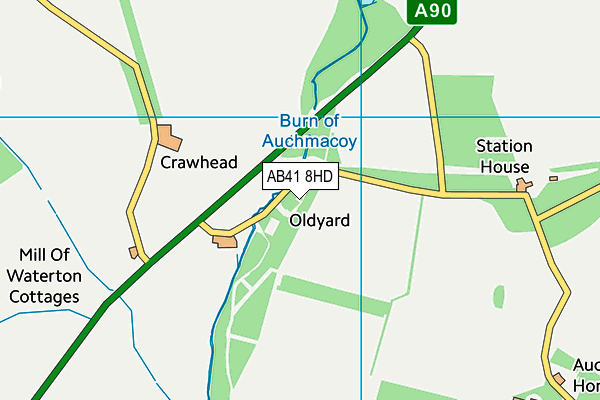 AB41 8HD map - OS VectorMap District (Ordnance Survey)