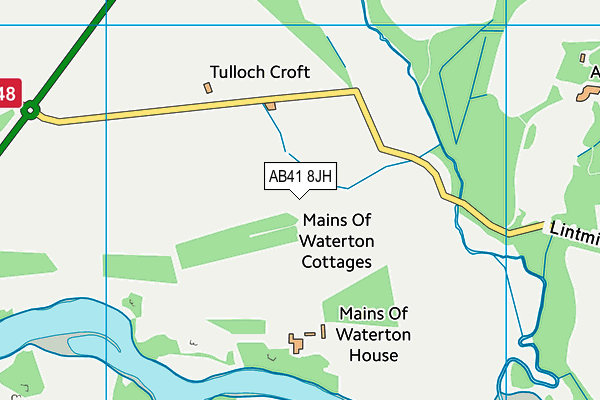 AB41 8JH map - OS VectorMap District (Ordnance Survey)