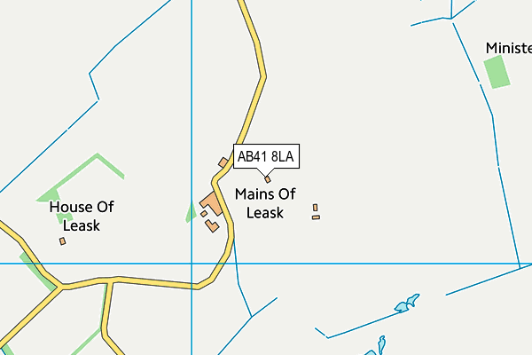 AB41 8LA map - OS VectorMap District (Ordnance Survey)