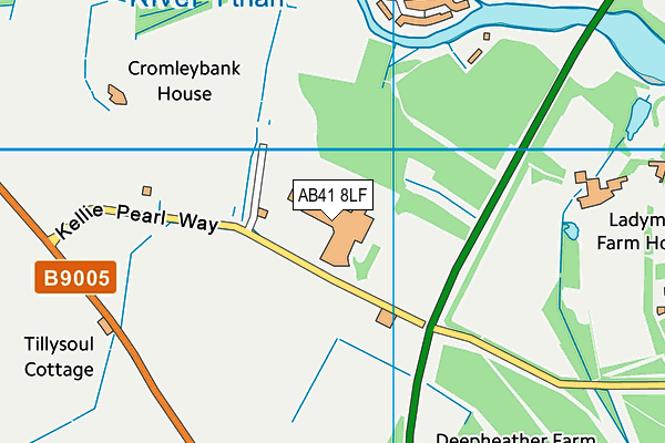 AB41 8LF map - OS VectorMap District (Ordnance Survey)