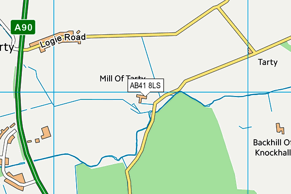 AB41 8LS map - OS VectorMap District (Ordnance Survey)