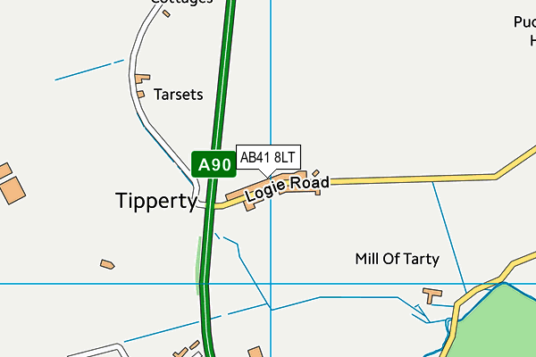 AB41 8LT map - OS VectorMap District (Ordnance Survey)