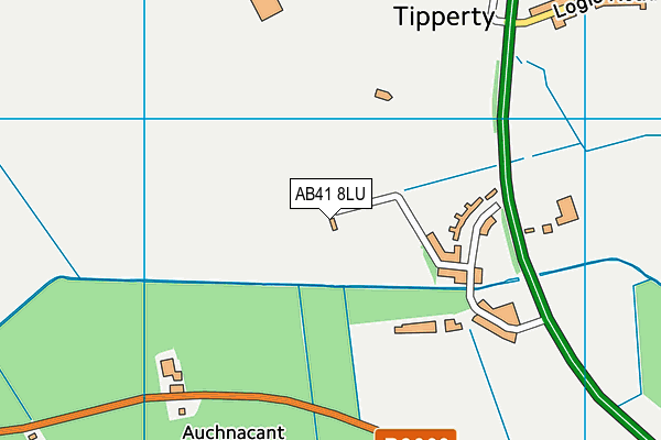 AB41 8LU map - OS VectorMap District (Ordnance Survey)