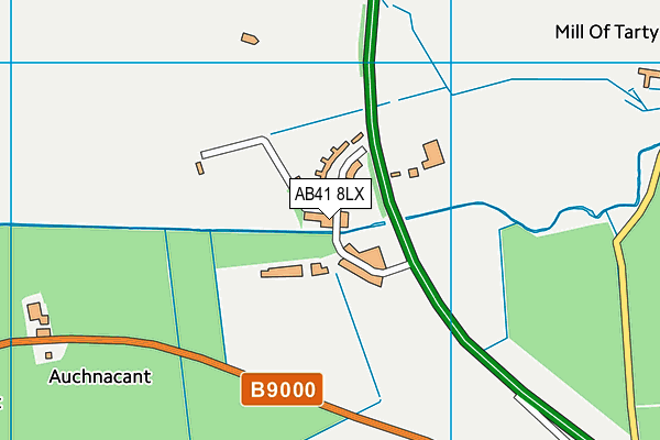 AB41 8LX map - OS VectorMap District (Ordnance Survey)