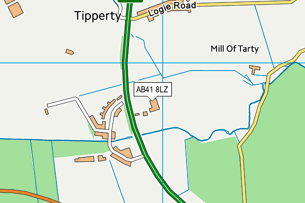 AB41 8LZ map - OS VectorMap District (Ordnance Survey)