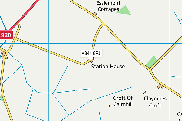 AB41 8PJ map - OS VectorMap District (Ordnance Survey)